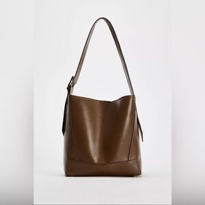 ZARA METAL TRIM BUCKET BAG